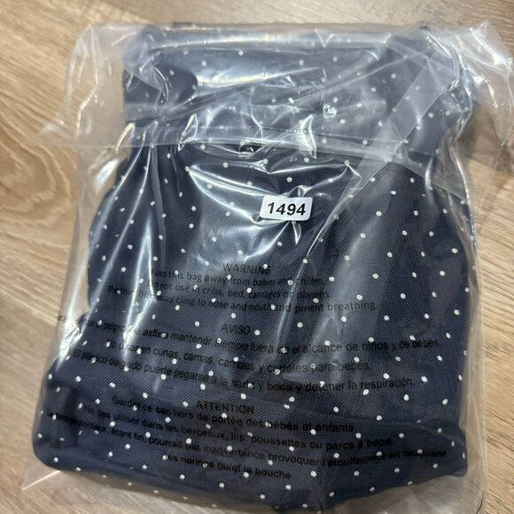 Alexis Avani Polka Dot Peplum Top NEW Size Large Navy $365 - Picture 10 of 10